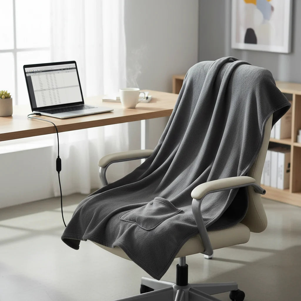 Couverture Chauffante Électrique 9 Zones | Plaid Chauffant 60°C Lavable