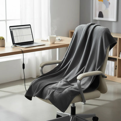 Couverture Chauffante Électrique 9 Zones | Plaid Chauffant 60°C Lavable